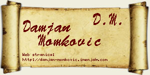 Damjan Momković vizit kartica